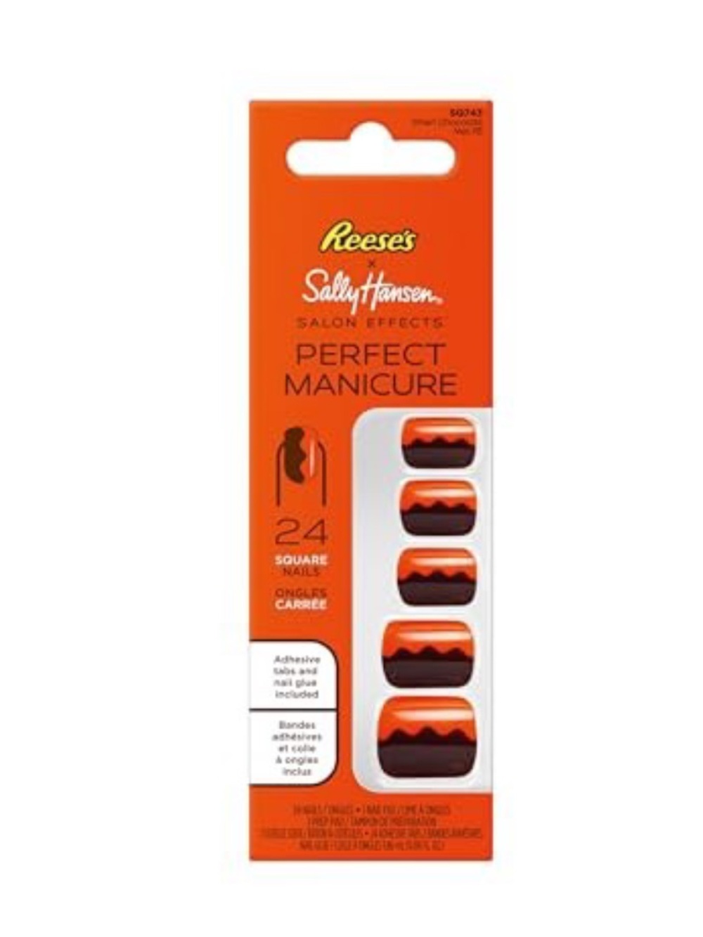 2PK- Sally Hansen Reese's  Square Press On Nails
